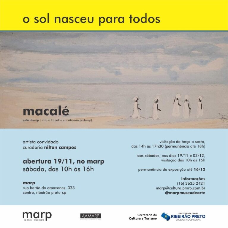 MARP terá abertura de três exposições neste sábado, 19/11